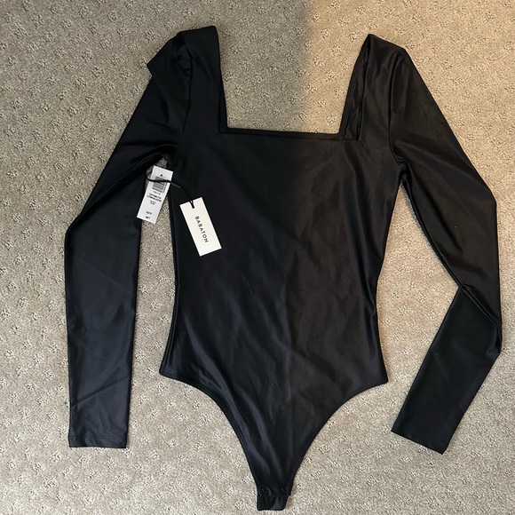 Babaton | Tops | Babaton Squareneck Satinette Bodysuit | Poshmark